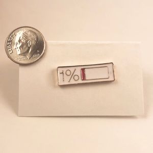 COPY - Tiny Dead Battery Enamel Pin
